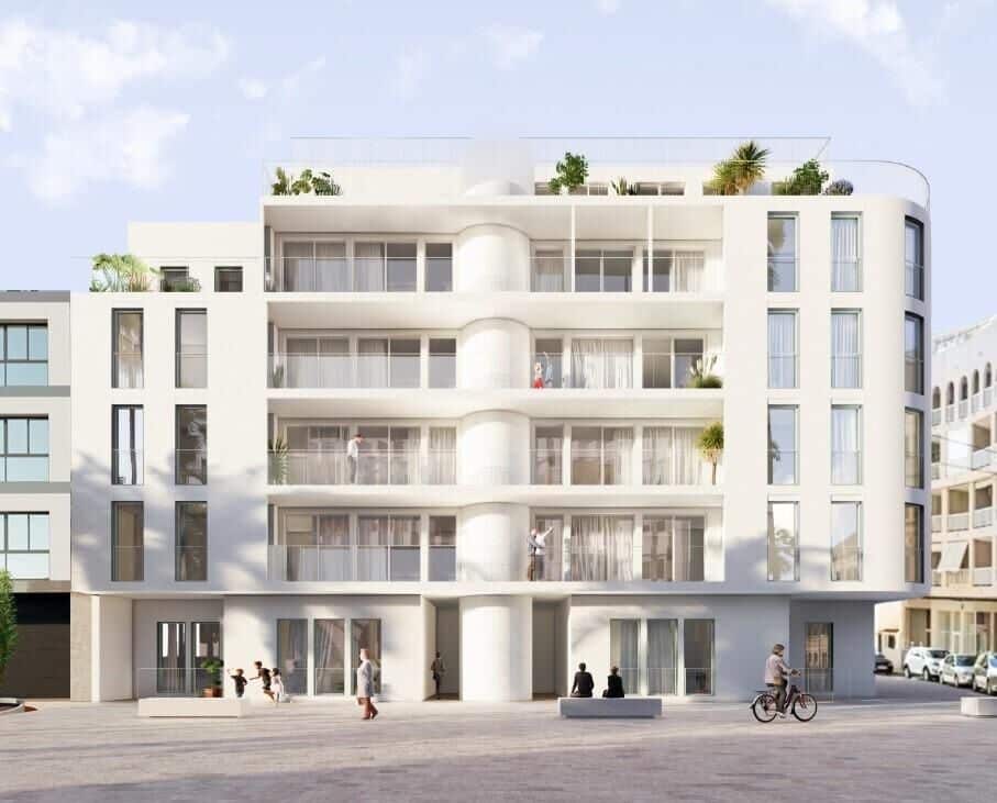 Vooraanzicht van in Torrevieja in Spanje, gelegen aan de  Costa Blanca-Zuid