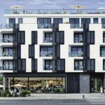 Vooraanzicht van nieuwbouw appartement in Torrevieja in Spanje, gelegen aan de  Costa Blanca-Zuid