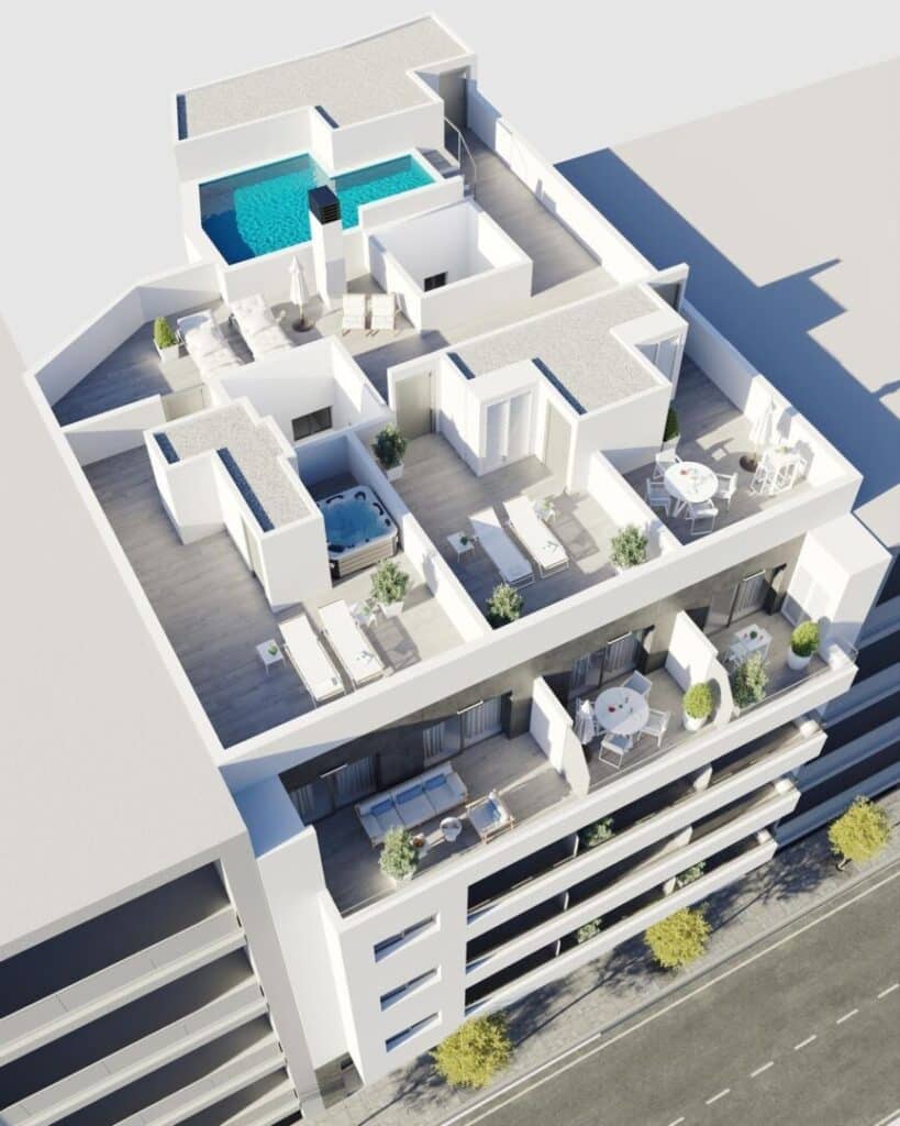 Nieuwbouw Appartement Te koop in Torrevieja in Spanje, gelegen aan de Costa Blanca-Zuid