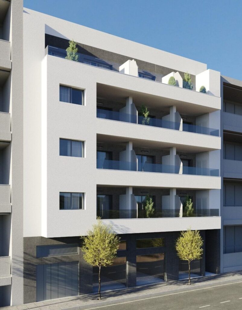 Vooraanzicht van in Torrevieja in Spanje, gelegen aan de  Costa Blanca-Zuid