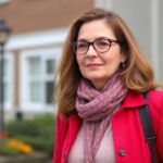 Vrouwelijke vastgoedmakelaar voor een woning
