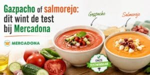 Een kom gazpacho en een kom salmoreja naast elkaar om te vergelijken