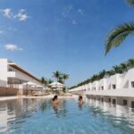 Gemeenschappelijk zwembad van nieuwbouw appartement in San Juan De Los Terreros in Spanje, gelegen aan de  Costa de Almería