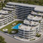 Luchtfoto van nieuwbouw appartement in San Miguel De Salinas in Spanje, gelegen aan de  Costa Blanca-Zuid