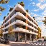 Vooraanzicht van nieuwbouw appartement in Santa Pola in Spanje, gelegen aan de  Costa Blanca-Zuid