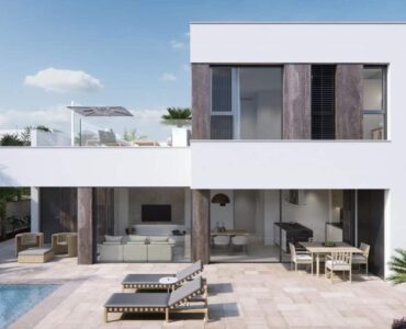 Vooraanzicht Nieuwbouw Villa Te koop in Pilar De La Horadada in Spanje, gelegen aan de Costa Blanca-Zuid